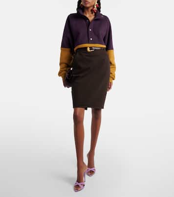 Kirat 110 crêpe satin mules | Saint Laurent