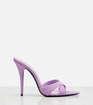 Kirat 110 crêpe satin mules | Saint Laurent
