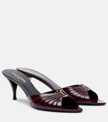 Babylone Cassandre 60 leather mules | Saint Laurent