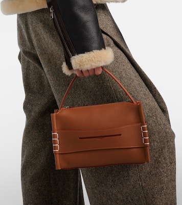 Loafer leather top-handle bag | JW Anderson