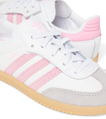 Samba suede-trimmed leather sneakers | Adidas Originals Kids