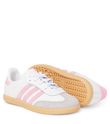 Samba suede-trimmed leather sneakers | Adidas Originals Kids