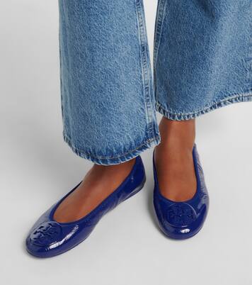 Reva Travel leather ballet flats  | Tory Burch