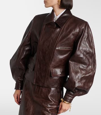 Leather biker jacket | Saint Laurent