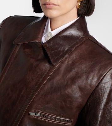 Leather biker jacket | Saint Laurent