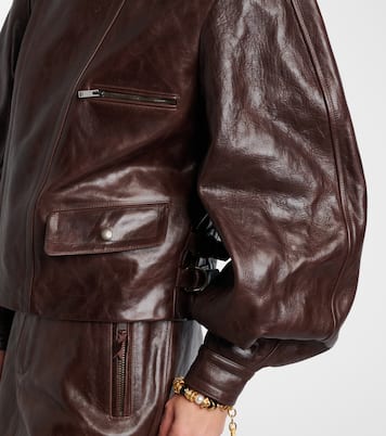 Leather biker jacket | Saint Laurent