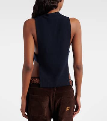 Cardigan sans manches en cachemire | Miu Miu