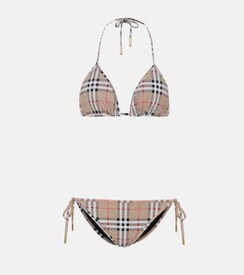 Bikini triangle imprimé à carreaux | Burberry