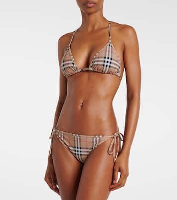 Bikini triangle imprimé à carreaux | Burberry