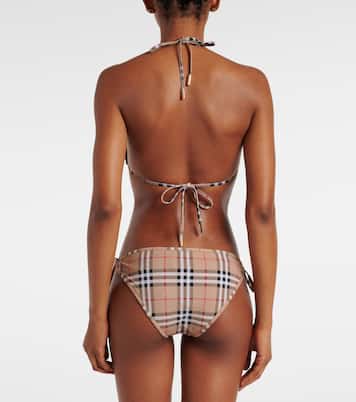 Bikini triangle imprimé à carreaux | Burberry