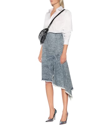 Falda midi asimétrica de jeans | Balenciaga