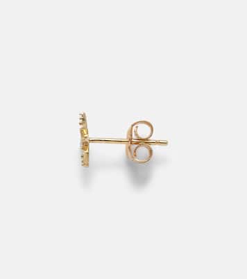 Boucle d’oreille unique Starbust en or jaune 14 ct et diamants | Sydney Evan