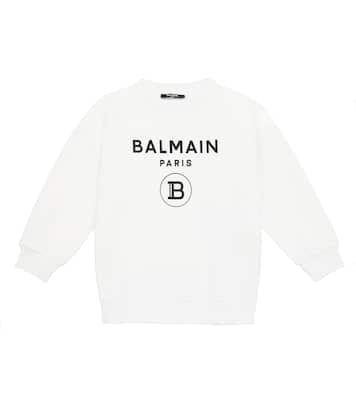 Logo cotton sweatshirt | Balmain Kids
