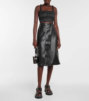 Top raccourci White Label en cuir synthétique | Proenza Schouler