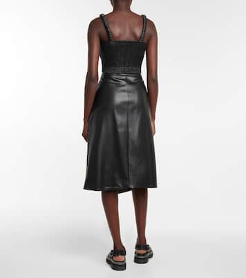 Top raccourci White Label en cuir synthétique | Proenza Schouler