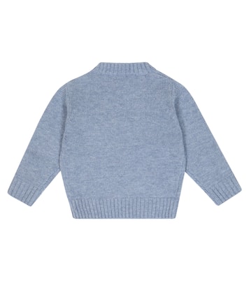 Baby embroidered intarsia wool sweater | Il Gufo