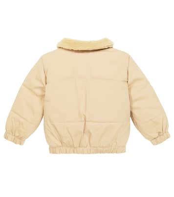 Wander shearling-trimmed puffer jacket | Donsje