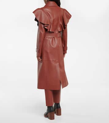 Cappotto in pelle con volant | Chloé