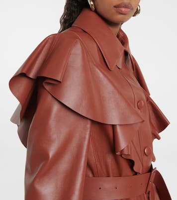 Cappotto in pelle con volant | Chloé