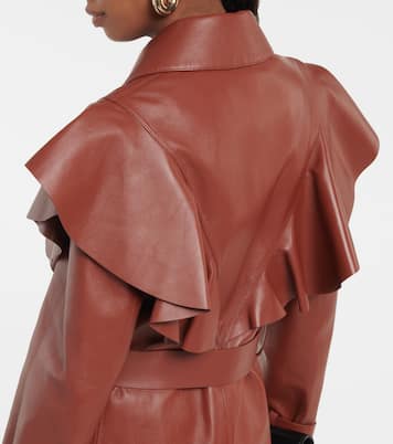 Cappotto in pelle con volant | Chloé
