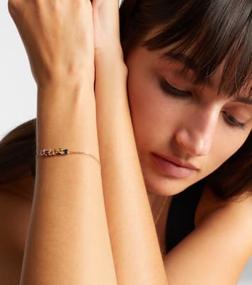 14kt gold adjustable chain bracelet with gemstones | Suzanne Kalan