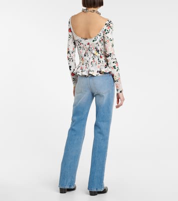 Top floral con peplum | Rabanne