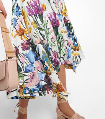 Floral satin midi dress | Stella McCartney