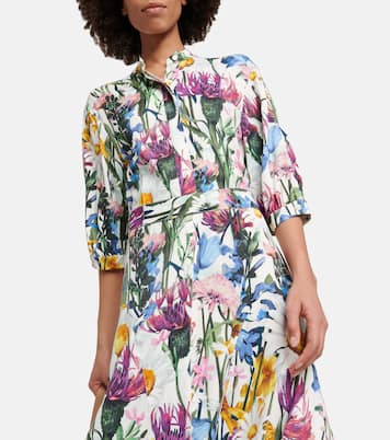 Floral satin midi dress | Stella McCartney