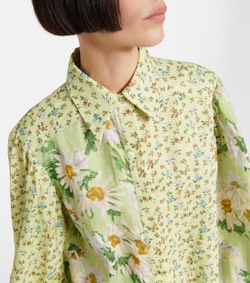 Chemise Astra en lin à fleurs | Alémais