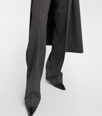 Pantalones rectos de tiro alto a rayas | Alessandra Rich