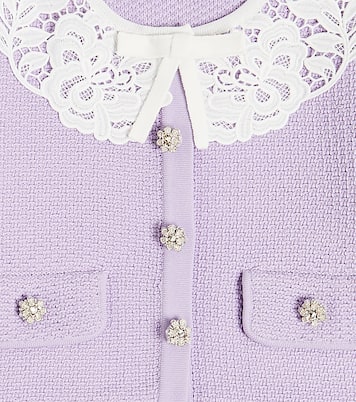 Cardigan decorato con pizzo | Self-Portrait Kids