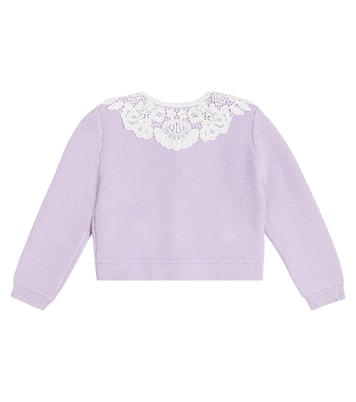 Cardigan decorato con pizzo | Self-Portrait Kids