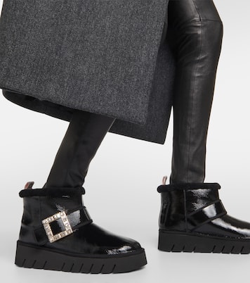 Viv' Winter shearling-trimmed leather boots | Roger Vivier