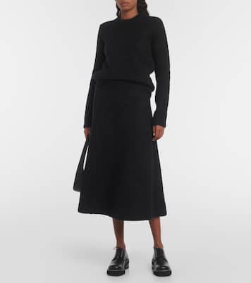 Falda midi Pablo de bouclé de lana y seda | Gabriela Hearst