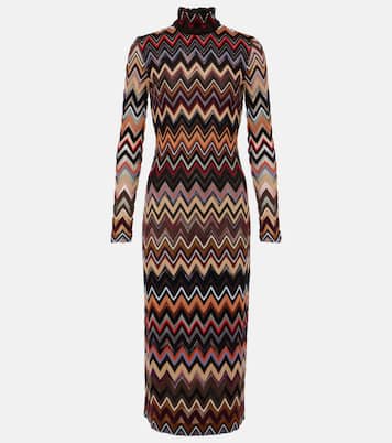 Robe midi Zig Zag en laine mélangée | Missoni