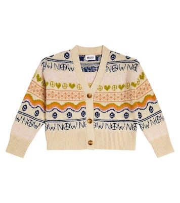 Gilly intarsia wool-blend cardigan | Molo