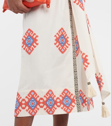 Vestido midi de algodón en jacquard | Johanna Ortiz