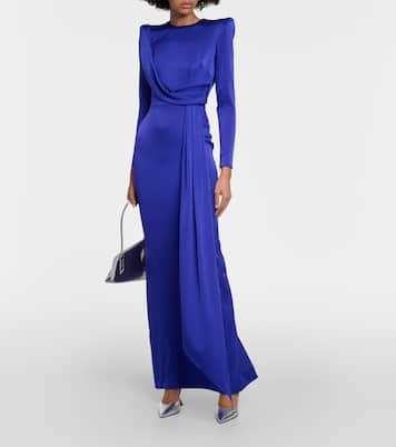 Draped satin gown | Alex Perry
