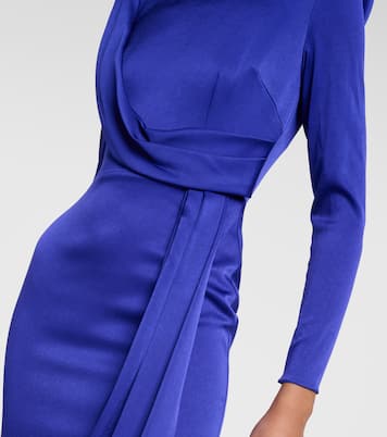Draped satin gown | Alex Perry