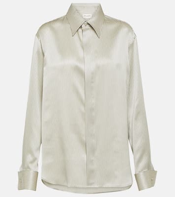 Camicia in raso di seta a righe | Saint Laurent