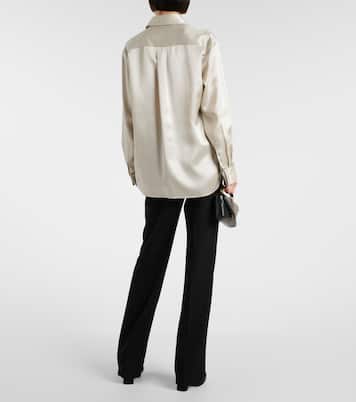 Camicia in raso di seta a righe | Saint Laurent