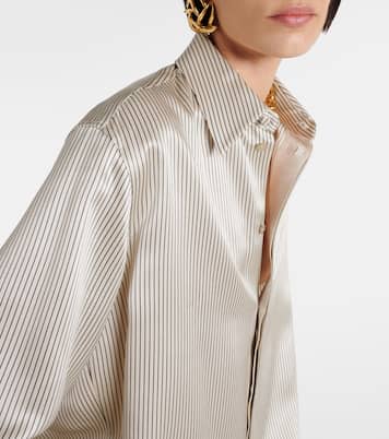 Camicia in raso di seta a righe | Saint Laurent