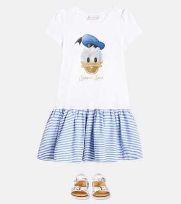 Verziertes Kleid Donald Duck aus Baumwolle | Monnalisa