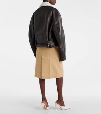 Giacca in pelle con shearling | Bottega Veneta