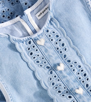Abito in denim e sangallo | Self-Portrait Kids
