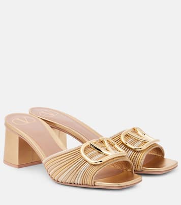 Mules VLogo Signature 60 métallisées | Valentino Garavani