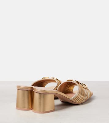 Mules VLogo Signature 60 métallisées | Valentino Garavani