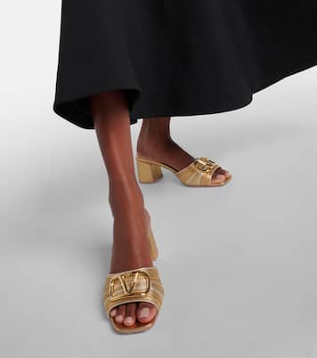 Mules VLogo Signature 60 métallisées | Valentino Garavani