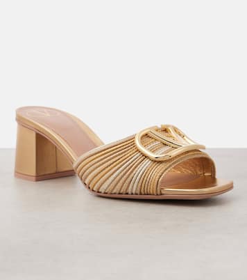 Mules VLogo Signature 60 métallisées | Valentino Garavani