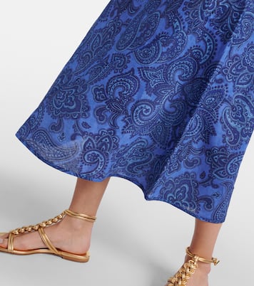 Robe longue Ottie Bias en lin | Zimmermann